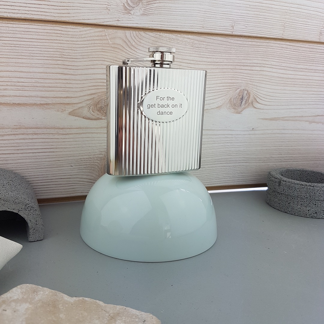 Camper Van 6oZ Hip Flask with 4 cups HF16 can be Personalised Engraved Free in silk lined gift box