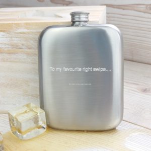 Personalized Distressed Cushion Hip Flask