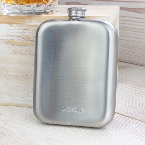 Personalized Distressed Cushion Hip Flask