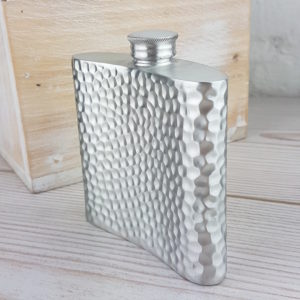 Personalized Hip Flask With Iridescent Sateen Finish