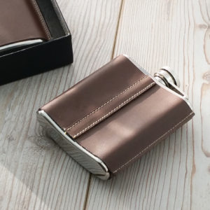 Personalized Hand Stitched Leather Hip Flask