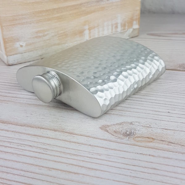 Personalized Hip Flask With Iridescent Sateen Finish