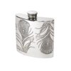 Personalized 4 oz Peacock Pewter Kidney Hip Flask