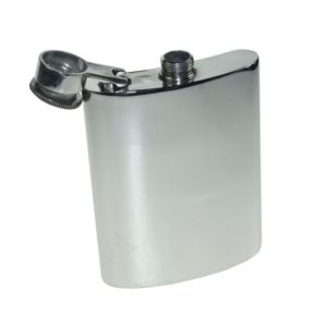 Personalized 6 oz Plain Pewter Kidney Hip Flask with Captive Top