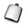 Personalized 4 oz Plain Pewter Pocket Hip Flask