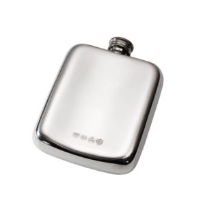 Personalized 4 oz Medieval Pewter Kidney Hip Flask