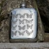 Personalized Ladies Butterfly Cushion Hip Flask
