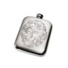 Personalized 6 oz Skull Heart Cluster Pewter Hip Flask