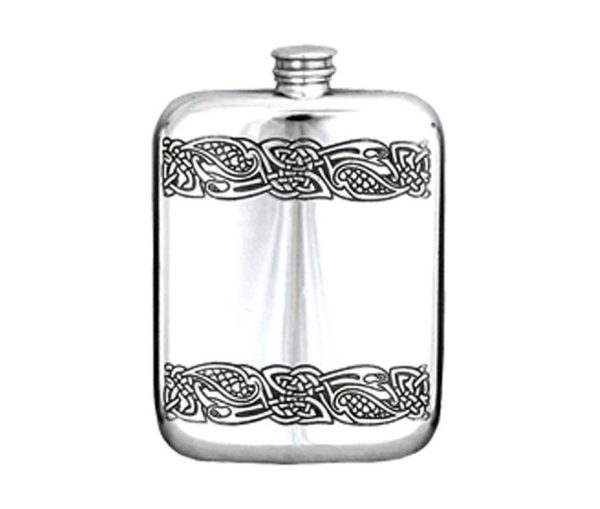 Celtic Engraved Hip Flask with Free Engraving