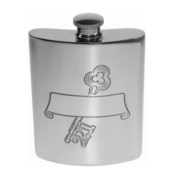 Personalized 21st Birthday Hip Flask
