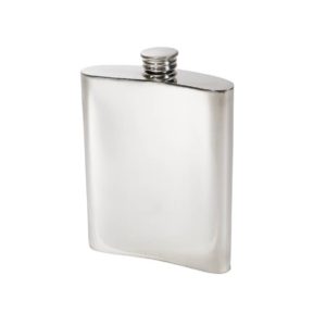 The Personalized 18 Key Stamp Pewter Kidney Hip Flask