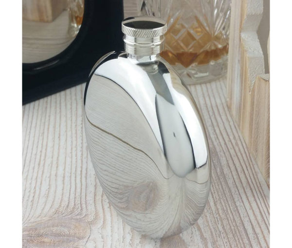 Ultimate Personalized Round Hip Flask With Free Engraving