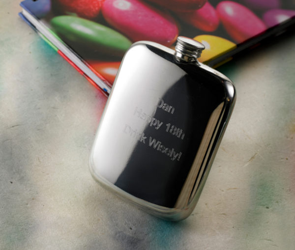 Free Delivery and Engraving 4oz Cushion Hip Flask