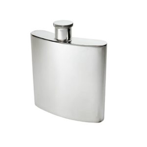 Personalized 26 oz Giant Plain Pewter Kidney Hip Flask